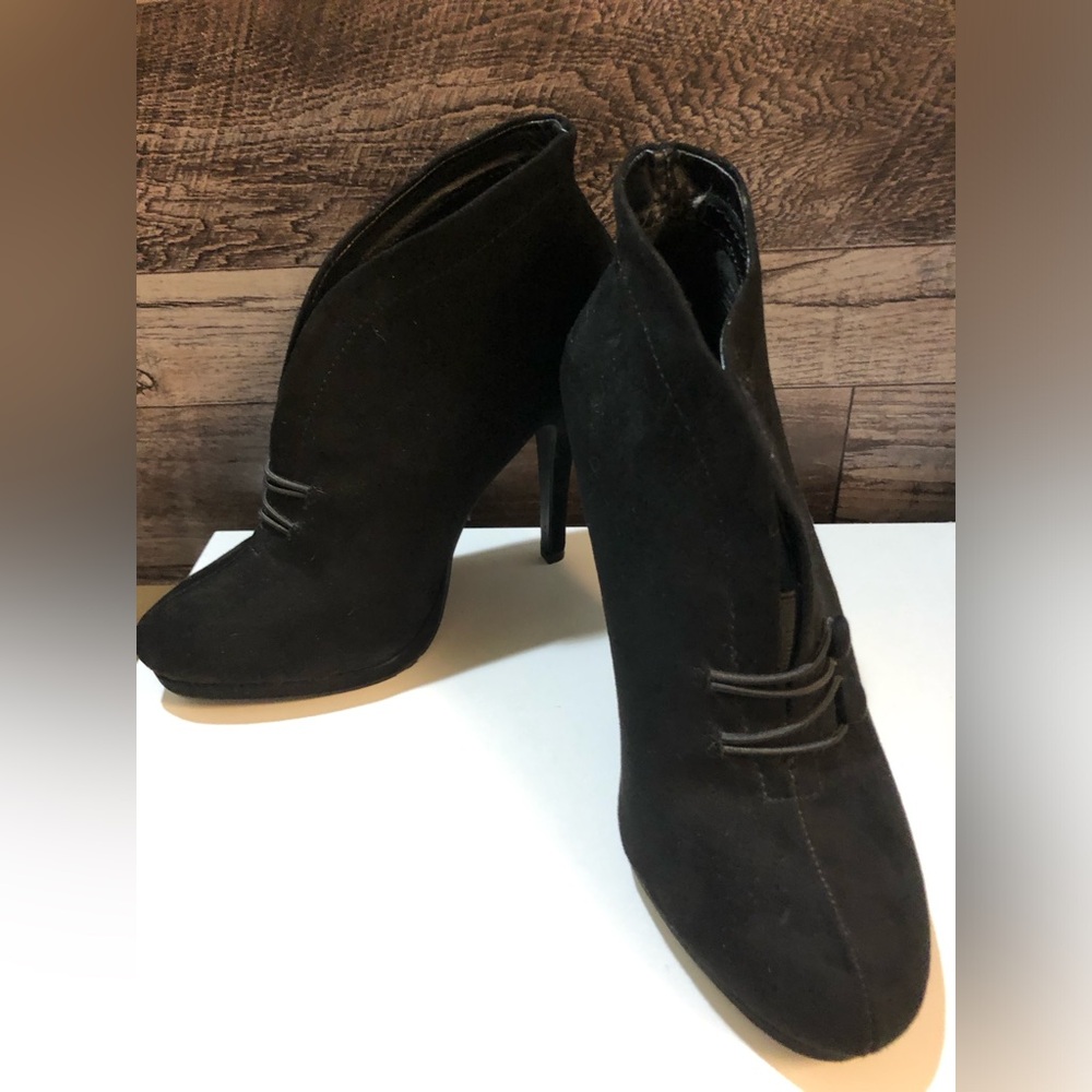 Suede Boot Stiletto Heels Size 8